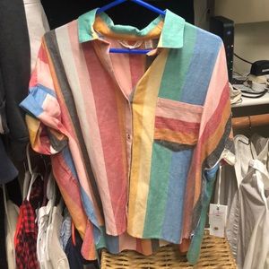 NWT Sincerely Jules x Billabong Striped Top